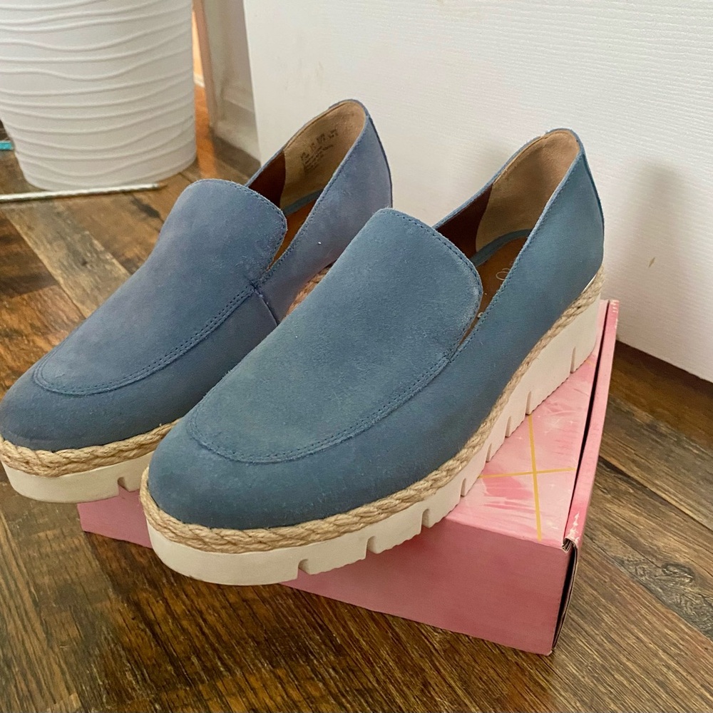 Franco Sarto Blue Loafers with Sleek Slip-On Design